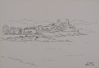 Georges BOINOT : Voyages, Antibes, Lithographie originale signée