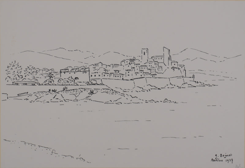 Georges BOINOT : Voyages, Antibes, Lithographie originale signée
