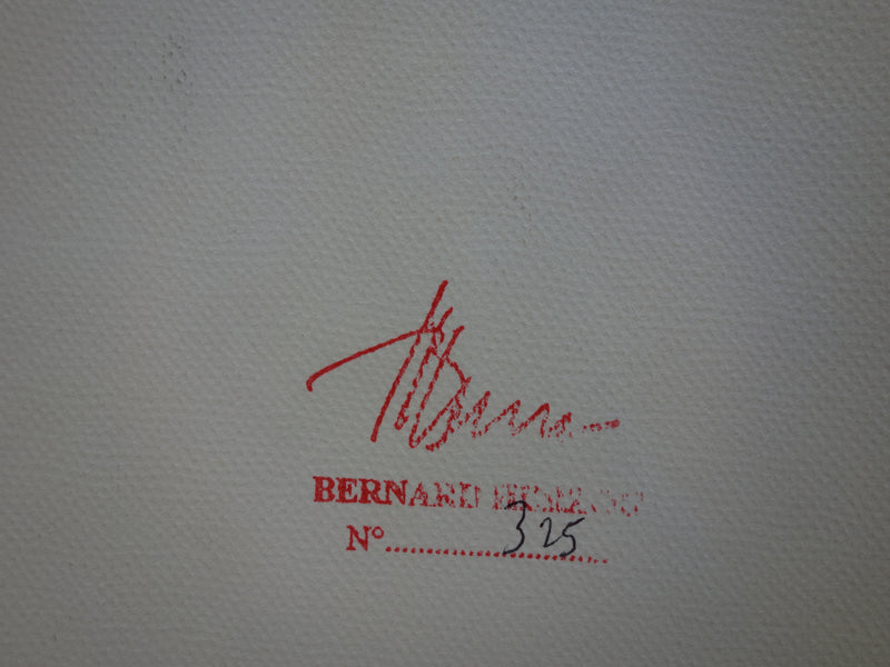 Bernard HERZOG : Composition rouge, Dessin original signé