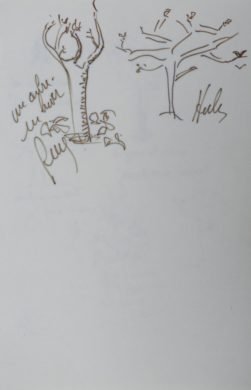 Les Compagnons (de la Chanson) : Le grand arbre, Autographe et dessin original signé