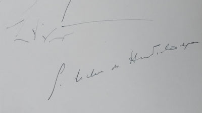 LECLERC DE HAUTELOCQUE : L'arbre penché, Autographe et dessin original signé