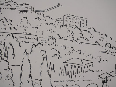 Georges BOINOT : Voyages, Vue sur Cannes, Lithographie originale signée