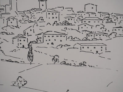 Georges BOINOT : Voyages, Villages aux tours, Lithographie originale (photo de détail 6) - Crédit photo : Galerie Art.Paris