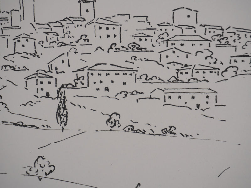 Georges BOINOT : Voyages, Villages aux tours, Lithographie originale (photo de détail 6) - Crédit photo : Galerie Art.Paris