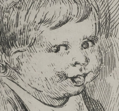 Maurice DENIS : L'Enfant au tambourin, Gravure originale signée