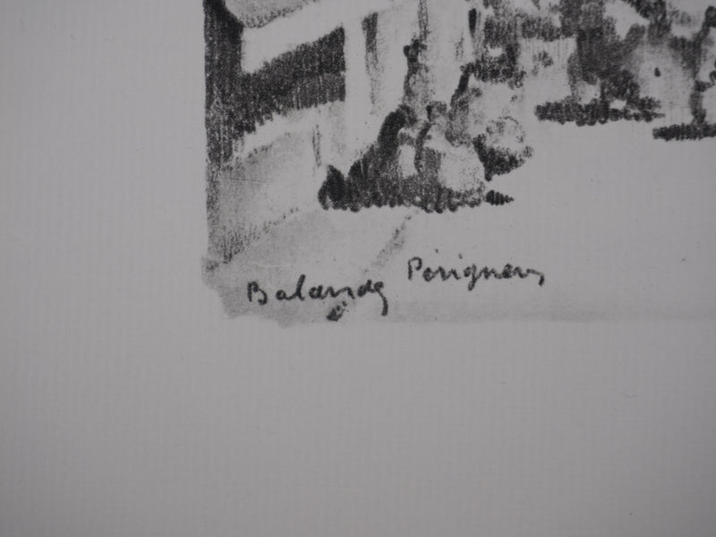 Gaston BALANDE : Cathédrales, Périgueux, Lithographie originale signée