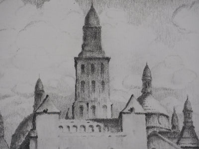 Gaston BALANDE : Cathédrales, Périgueux, Lithographie originale signée