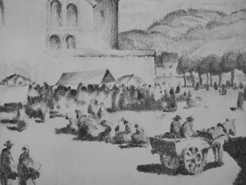 Gaston BALANDE : Cathédrales, Périgueux, Lithographie originale signée