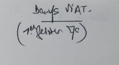 Autographe original de Denys VIAT (photo de détail 2) - Crédit photo : Galerie Art.Paris