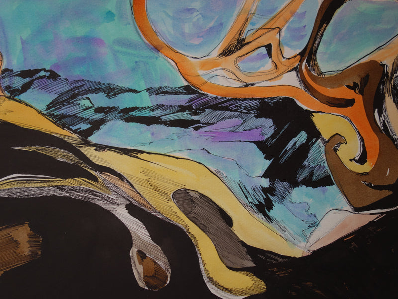 Bernard HERZOG : Torent à Luchon, Aquarelle originale signée