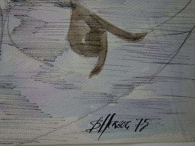 Bernard HERZOG : Torent à Luchon, Aquarelle originale signée