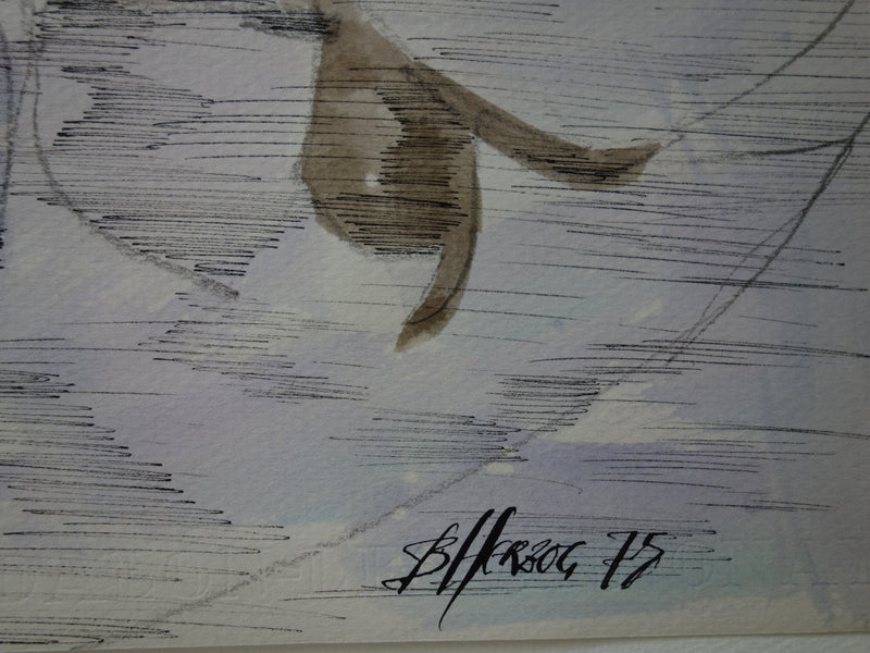 Bernard HERZOG : Torent à Luchon, Aquarelle originale signée