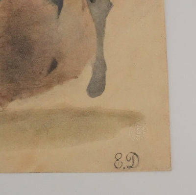 Eugène DELACROIX (d'après) : Le marchand de chevaux, Lithographie signée