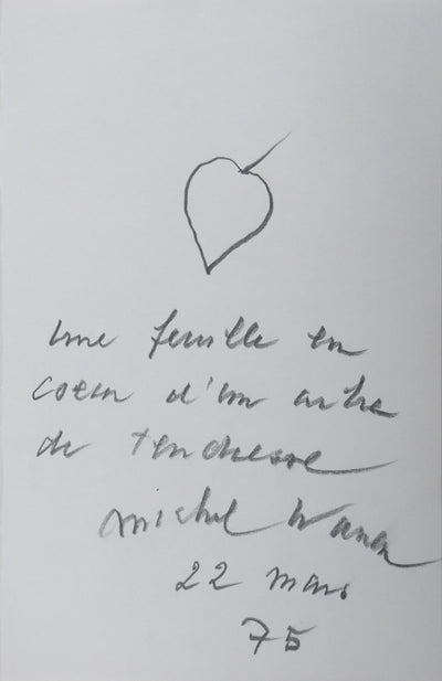 Autographe original de Michel WARREN (vue générale) - Crédit photo : Galerie Art.Paris