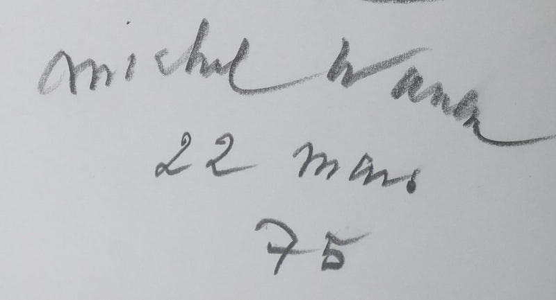 Autographe original de Michel WARREN (photo de détail 2) - Crédit photo : Galerie Art.Paris
