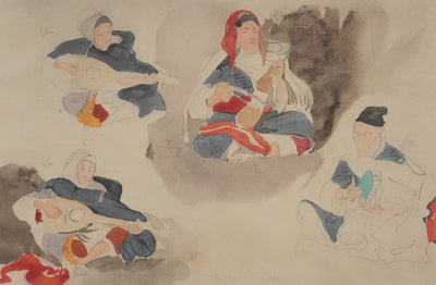 Eugène DELACROIX (d'après) : Les musiciens, Lithographie signée