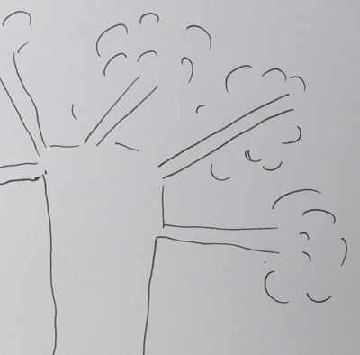 Jean-Paul ETCHEVERRY : L'arbre en noir, Dessin original signé