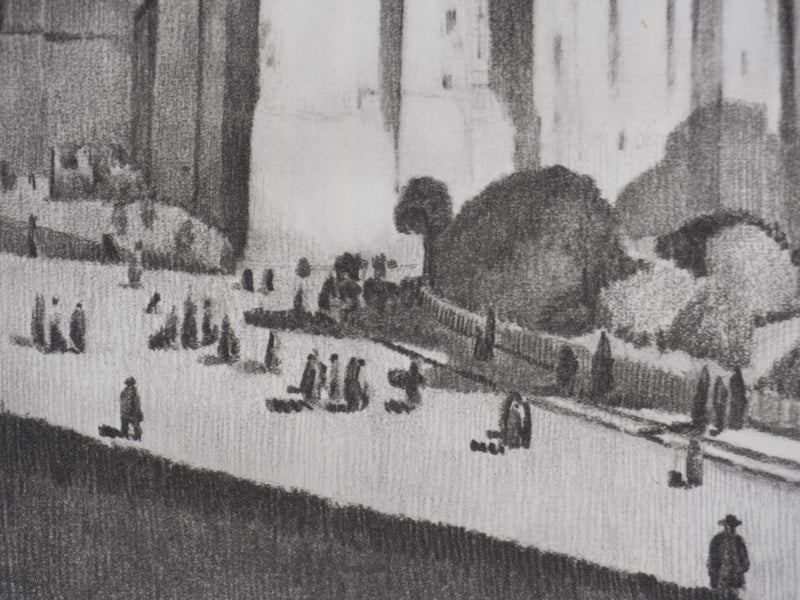 Gaston BALANDE : Cathédrales, Rodez, Lithographie originale signée