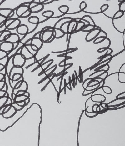Georges BORGEAUD : L'arbre aux feuilles, Autographe et dessin original signé