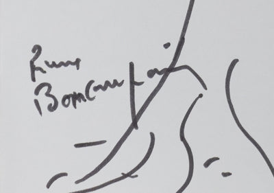 Pierre BONCOMPAIN : L'homme sous l'arbre, Dessin original signé