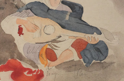 Eugène DELACROIX (d'après) : Les musiciens, Lithographie signée