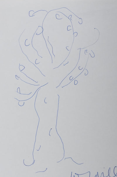 Annette VAILLANT : L'arbre robuste, Autographe et dessin original signé