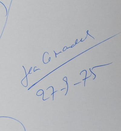 Jean LEMARCHAND : L'arbre feuille, Autographe et dessin original signé