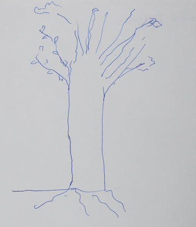 André BERGE : L'arbre aux racines, Autographe et dessin original signé