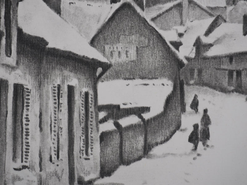 Gaston BALANDE : Cathédrales, Autun, Lithographie originale signée