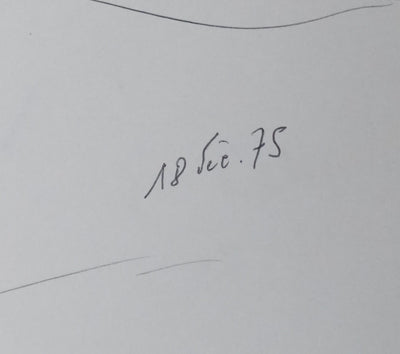 Christian CHABANIS : L'arbre sapin, Autographe et dessin original signé