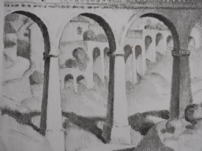 Gaston BALANDE : Cathédrales, Albi, Lithographie originale signée
