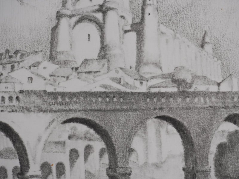 Gaston BALANDE : Cathédrales, Albi, Lithographie originale signée