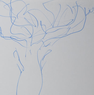 Jean-Pierre AUMONT : L'arbre sans feuille, Autographe et dessin original signé