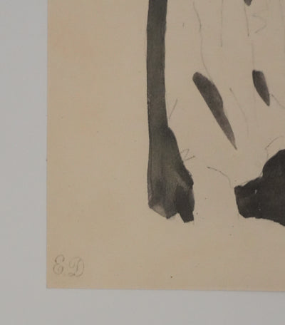 Eugène DELACROIX (d'après) : Le costume marocain, Lithographie signée