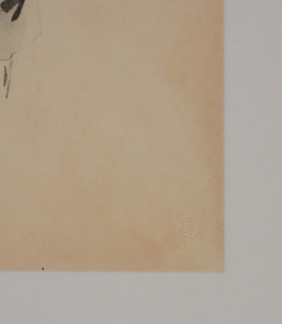 Eugène DELACROIX (d'après) : Drapé marocain, Lithographie