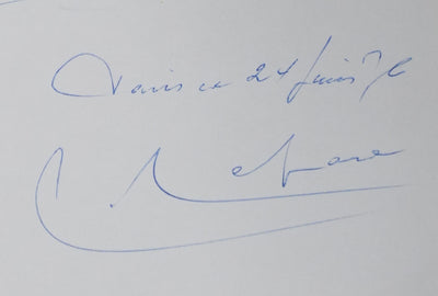 Léo LAPARA : Un arbre en mouvement, Autographe et dessin original signé