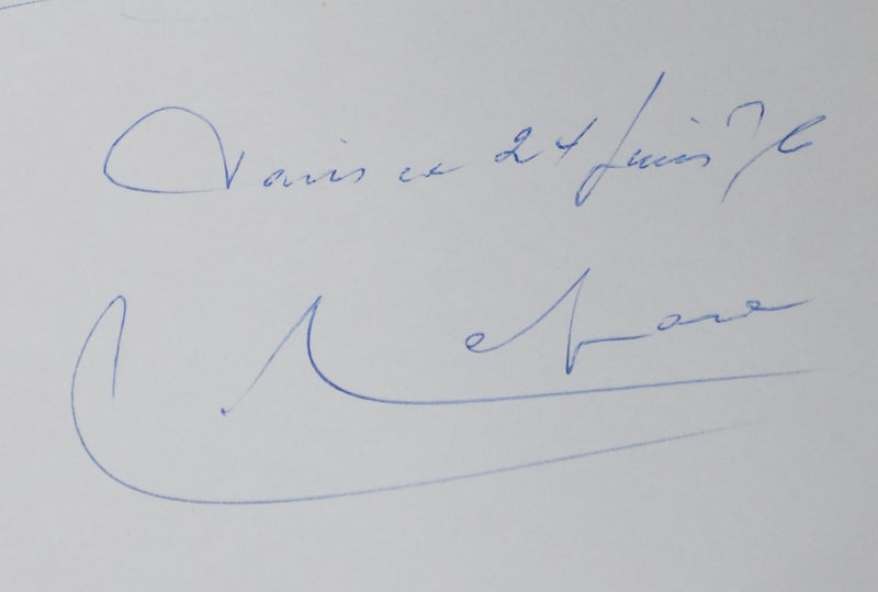 Léo LAPARA : Un arbre en mouvement, Autographe et dessin original signé
