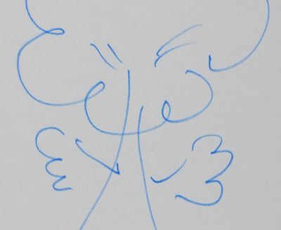 Jean-Jacques NATHAN : L'arbre ailé, Autographe et dessin original signé