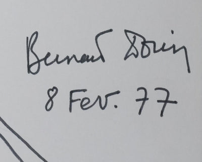 Autographe original de Bernard DORIN (photo de détail 2) - Crédit photo : Galerie Art.Paris