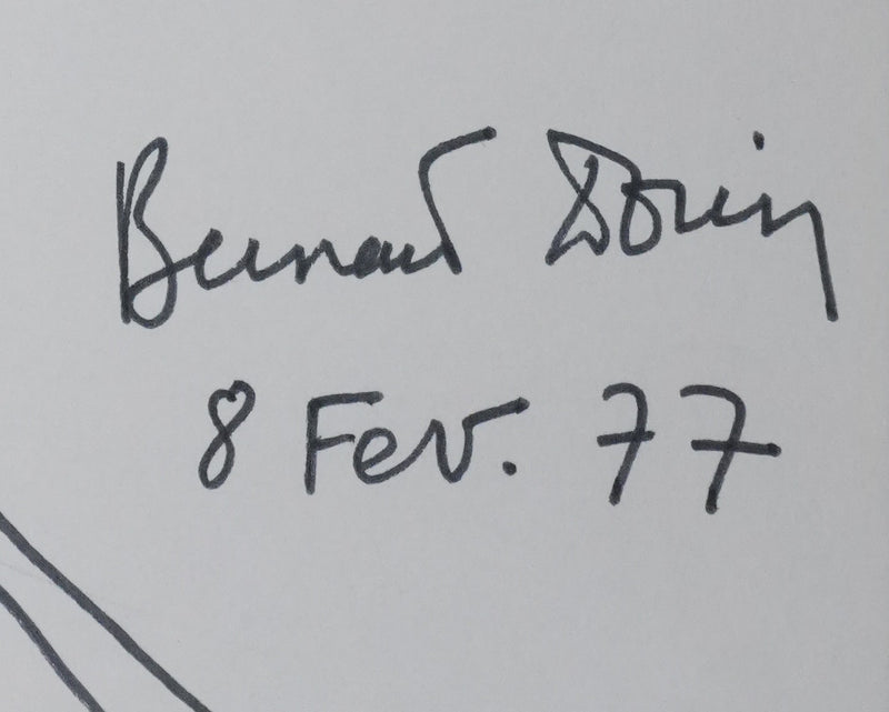 Autographe original de Bernard DORIN (photo de détail 2) - Crédit photo : Galerie Art.Paris