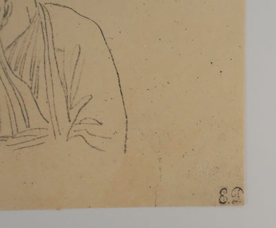 Eugène DELACROIX (d'après) : Silhouettes, Lithographie signée