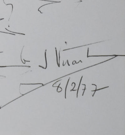 Jean-Pierre VERNANT : L'arbre dans le vent, Autographe et dessin original signé