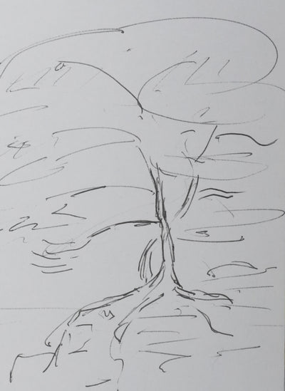 Jean-Pierre VERNANT : L'arbre dans le vent, Autographe et dessin original signé