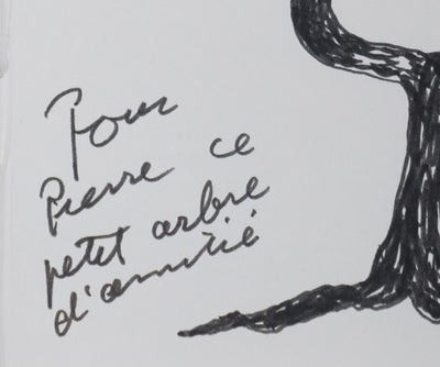 Jean MARAIS : L'arbre visage, Dessin original signé