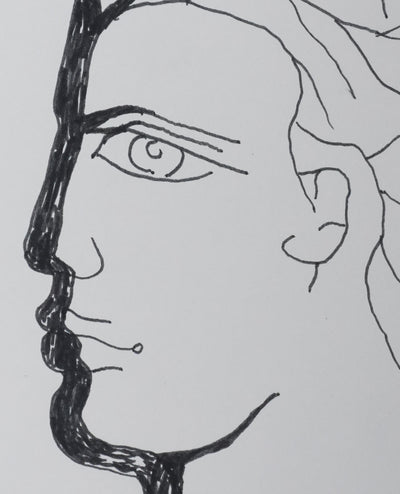 Jean MARAIS : L'arbre visage, Dessin original signé