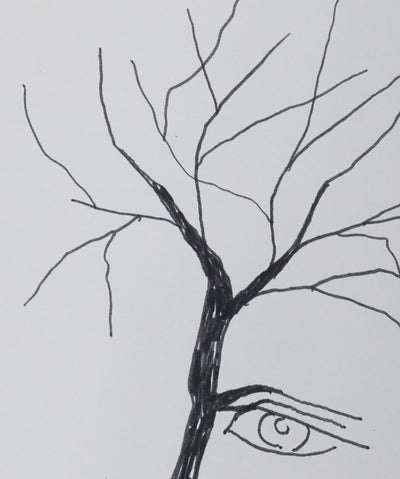 Jean MARAIS : L'arbre visage, Dessin original signé