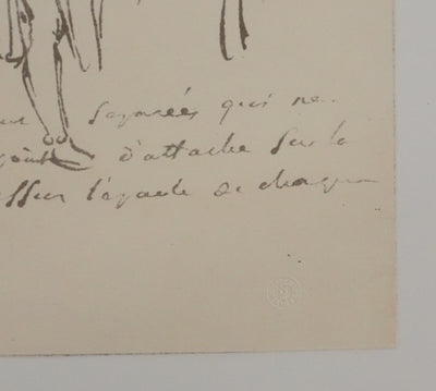 Eugène DELACROIX (d'après) : Silhouettes féminines, Lithographie