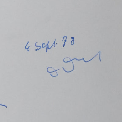 Maurice DEROT : Un arbre sans racines, Autographe et dessin original signé