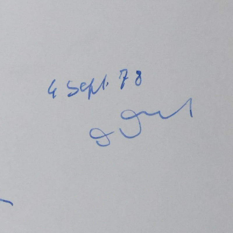Maurice DEROT : Un arbre sans racines, Autographe et dessin original signé