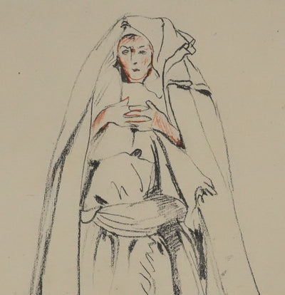 Eugène DELACROIX (d'après) : Silhouettes marocaines, Lithographie